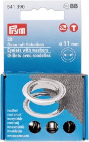 《Prym》プリム・ハトメ　片面　シルバー　11ｍｍ/20セット入　リフィール　ヴァリオ　VARIO Creative Tool　541390