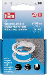 《Prym》プリム・ハトメ　片面　シルバー　14ｍｍ/15セット入　リフィール　ヴァリオ　VARIO Creative Tool　541391