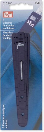 《Prym》プリム　ドイツ・ 巾広紐通し　テープスレッダー・オリジナルパープル （平ゴム・テープ） 大・中・小　3本セット　 Tape Threader 3pcs/set