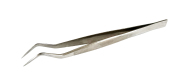 ピンセット　歯科用・先曲り　165mm