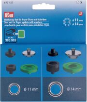 《Prym》プリム・ヴァリオ　ハトメ専用コマ/ポンチ付・ハンドプレス機専用　ハトメサイズ：11mm/14mm用　VARIO Creative Tool ハトメ取り付け　673127