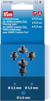 《Prym》プリム・ヴァリオ　パンチングツール・ポンチ　ハンドプレス機専用　穴サイズ：4.5mm/5mm/6mm用　VARIO Creative Tool ハトメ取り付け　673138