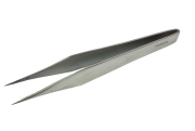 ドイツ・ピンセット・O型　ギザ有・先端内側くぼみ有　全長：115ｍｍ/全幅（最大の広い部分）14mm　TWEEZERS　Made in Germany