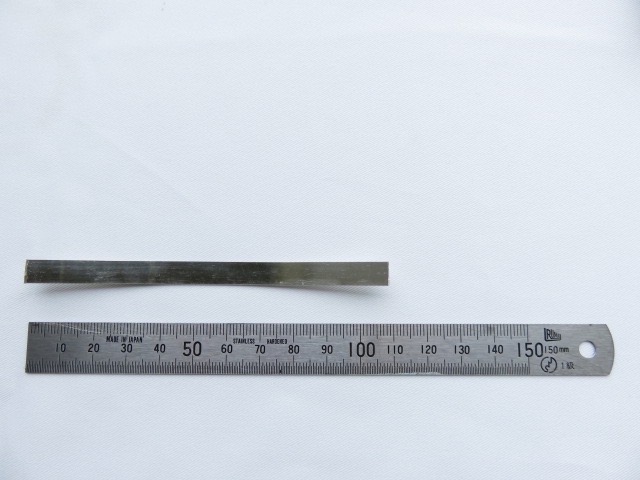 端材　950銀平角線　厚み１．０ｍｍ  幅１０ｍｍ