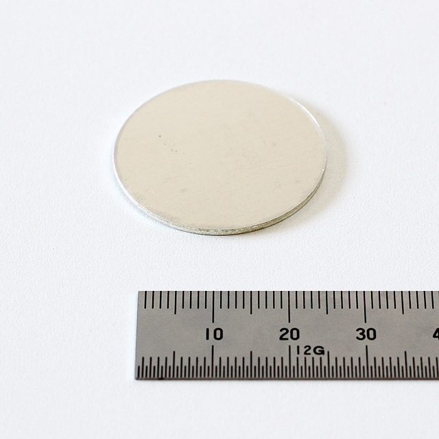 925銀　丸抜き板１．２mm厚　直径 ３０mm　