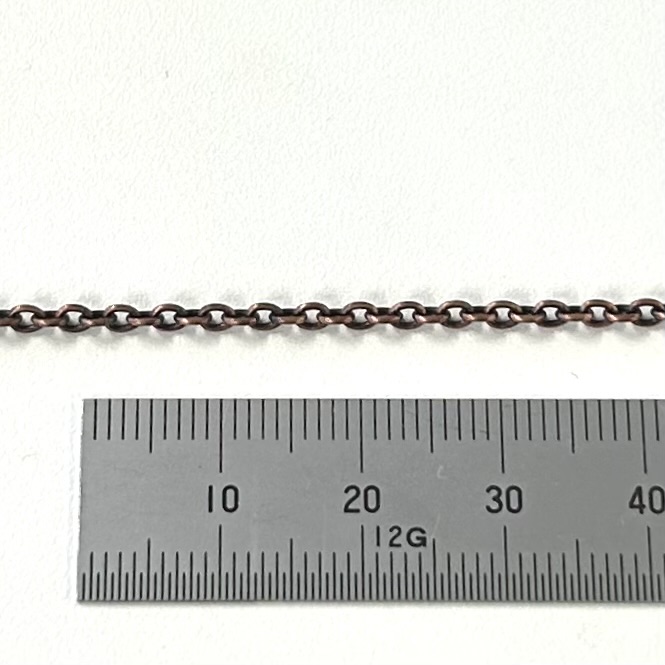 チェーン　古美仕上げ　丸アズキ　１ｍ