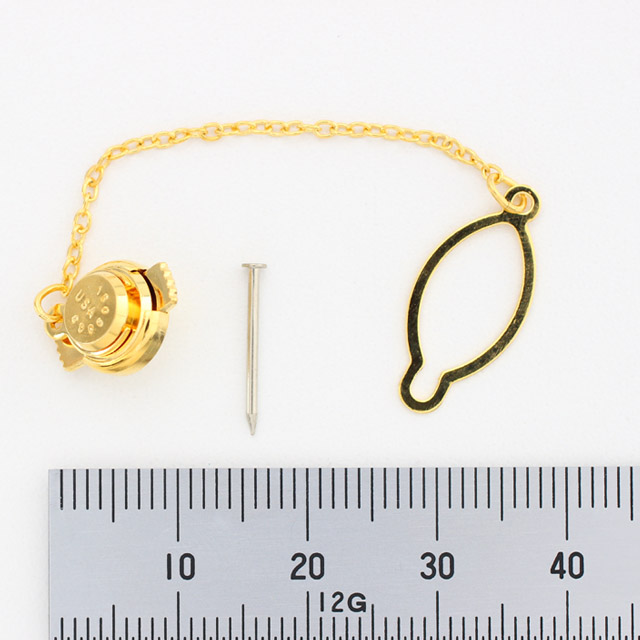 真鍮 タイタック金具　ゴールドメッキ