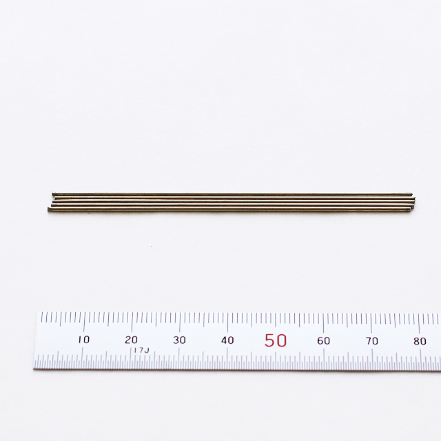 ピンブローチ用針　洋白（線径１．０×長さ８０ｍｍ）５本セット