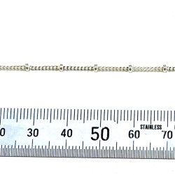 SV ボール＋喜平チェーン　線径０．３５ｍｍ　幅１．２ｍｍ　カット販売