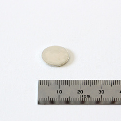 925銀　丸抜き板１．２mm厚　直径 １４mm　