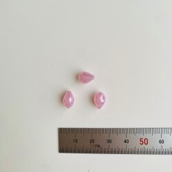 ミルキーキュービック（片穴）ピンク　7x10mm