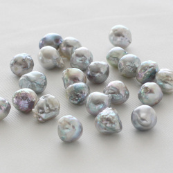 アコヤ  ナチュラル 約９ｍｍ 穴なし・片穴