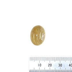 ルチルクオーツ　２０×１５ｍｍ（カボション）