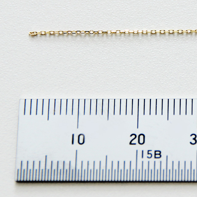 K18 小豆チェーン 0.2mm｜18金 極細チェーン ネックレス・アクセサリー