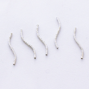 シルバーカットパイプ　外径 １．２×長さ １９mm ロジウムメッキ