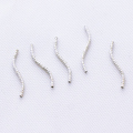 シルバーカットパイプ　外径 １．２×長さ １９mm ロジウムメッキ