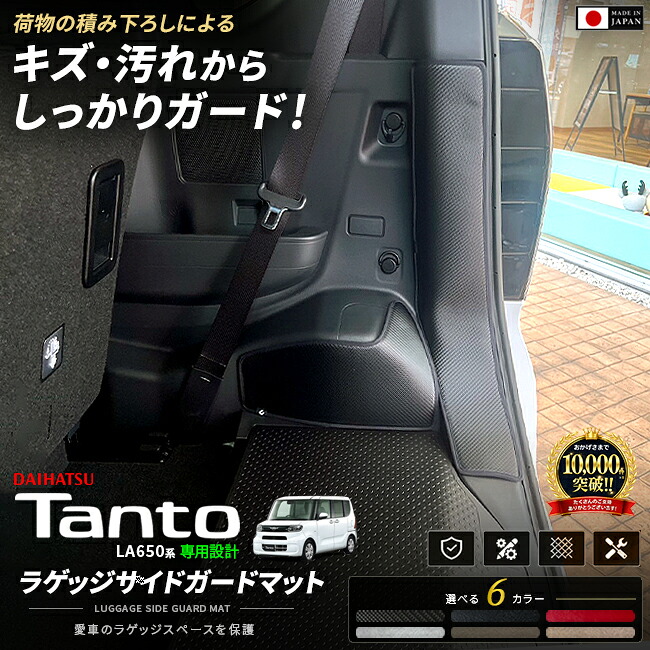 ダイハツタントLA650SLA660Sラゲッジサイドガードマット装着イメージ