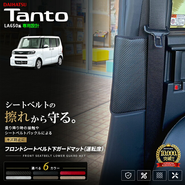 ダイハツタントLA650SLA660Sフロントシートベルト下ガードマット運転席1枚キズ汚れ防止