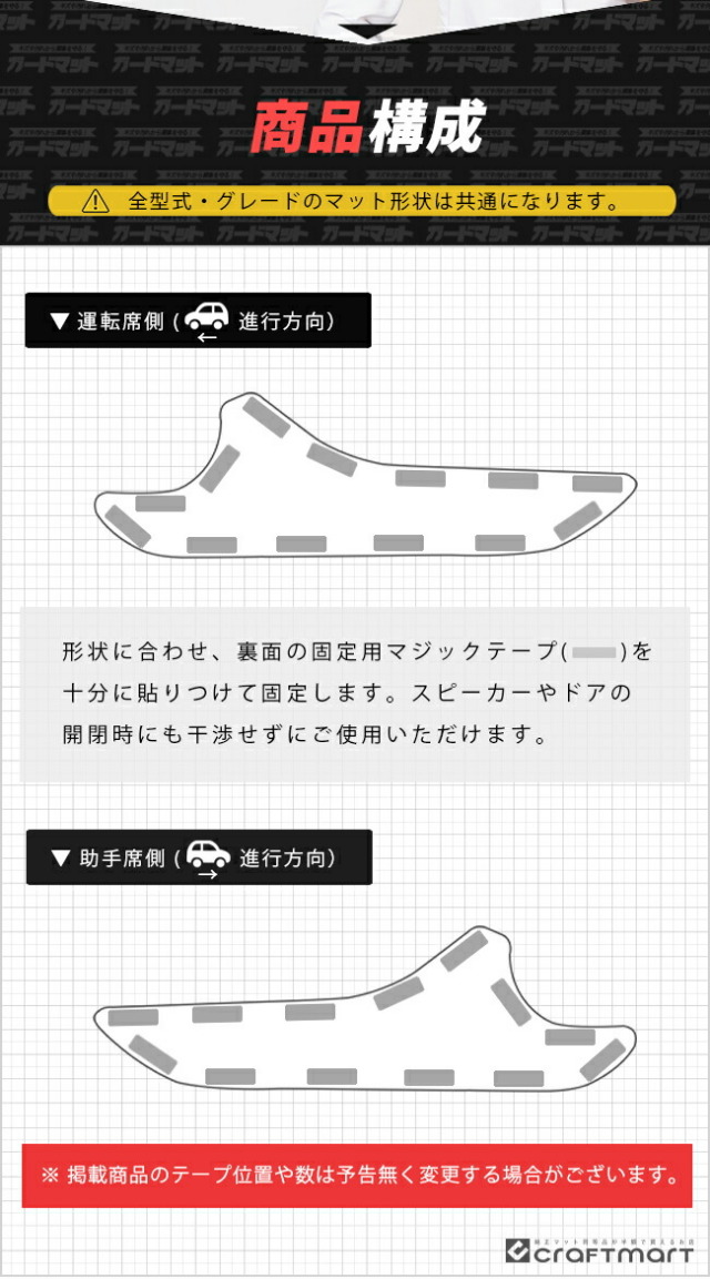 トヨタ ノア ヴォクシー 80系 ガードマット キックガード