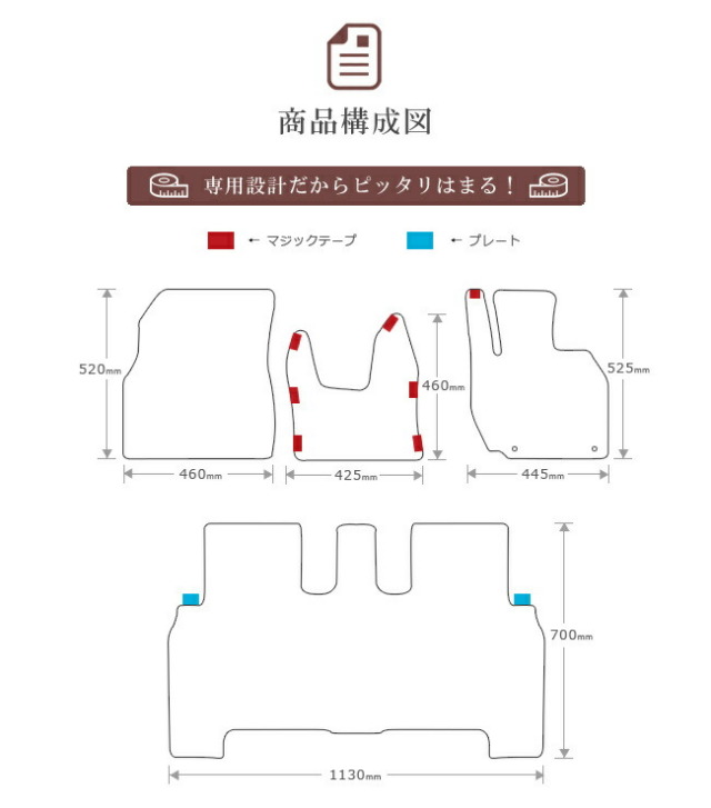 日産 デイズルークス フロアマット DXマット カーマット  フロア