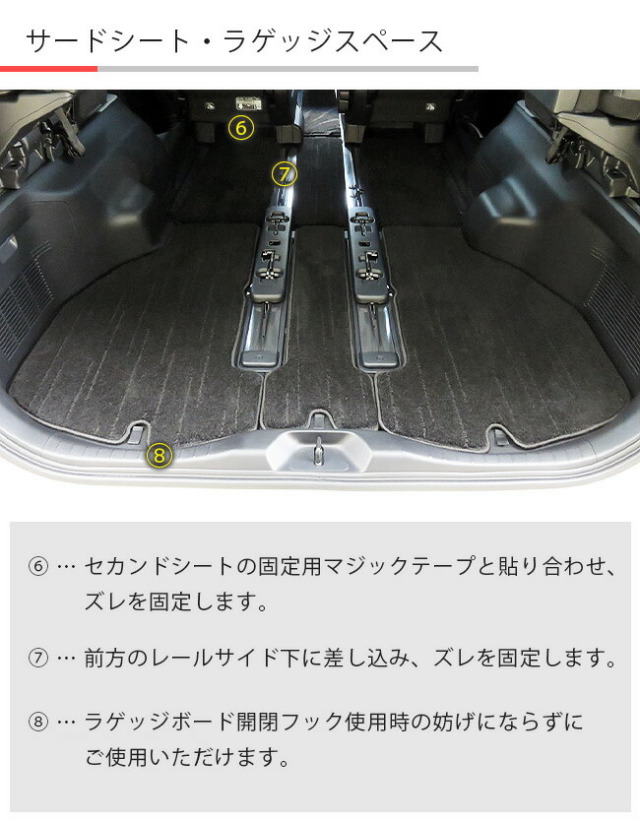 ALPHARD純正エゼクディブラウンジ用フロアマットセット 取り合い 