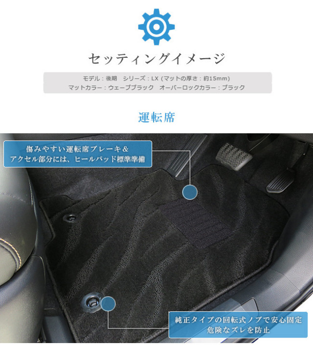 トヨタ ハリアー 60系 運転席専用 フロアマット STDマット C