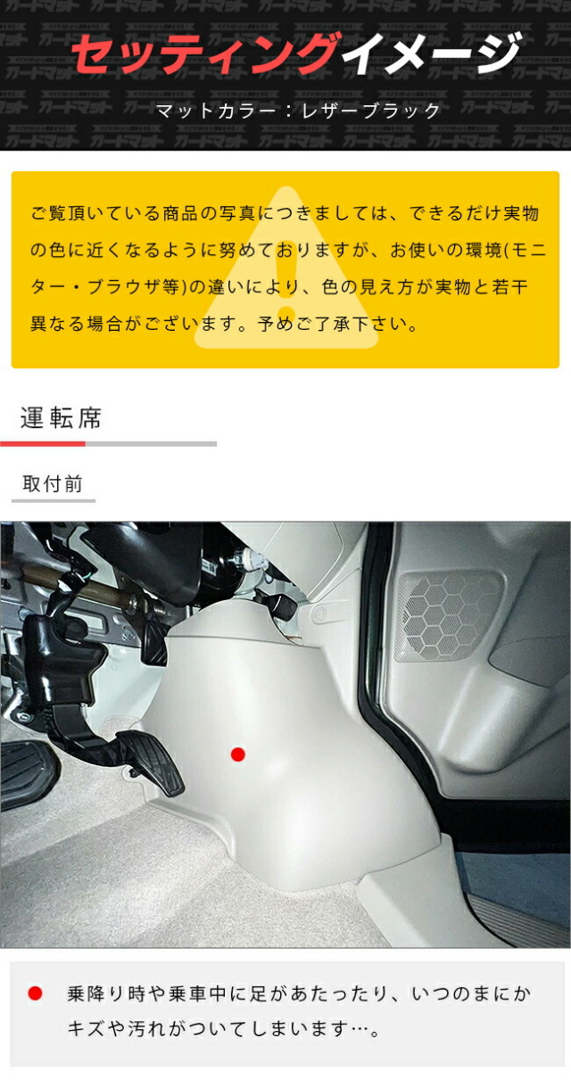 スズキ エブリイ ワゴン DA17W ガードマット キックガード