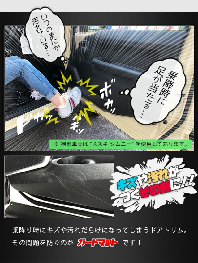 三菱 ミニキャブトラック DS16T ガードマット キックガード ドアトリム