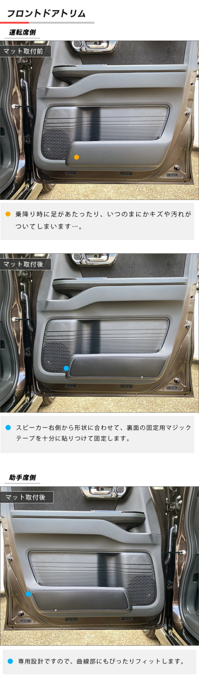 ホンダ エヌボックス jf3 jf4 ガードマットセット キックガード