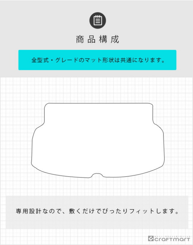 トヨタ 10系 GRヤリス ラゲッジマット ラバーシリーズ トランク
