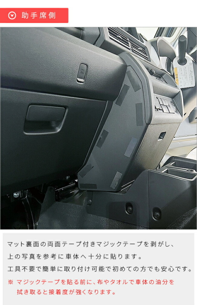 ososokenmiki　運転席側　裏面ブラック追加 ダイハツ ハイゼットトラック ハイゼットトラックジャンボ S510P S500P