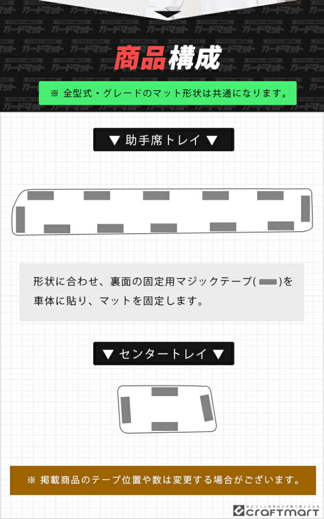 ダイハツハイゼットトラックジャンボガードマット助手席センター