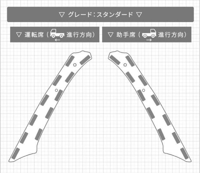 ダイハツハイゼットトラックS500PS510Pガードマットキックガード