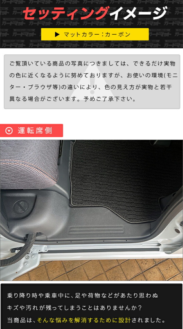 ダイハツムーブガードマットキックガードリアサイドステップ用2枚