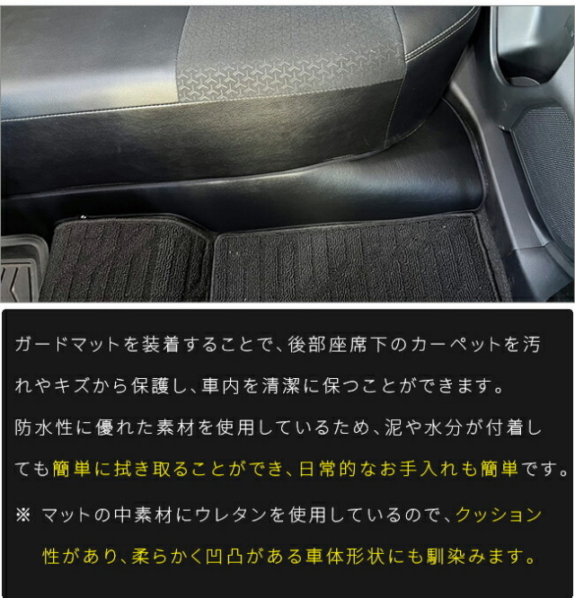 ダイハツロッキーガードマット後部座席下用A200系ディスプレイオ