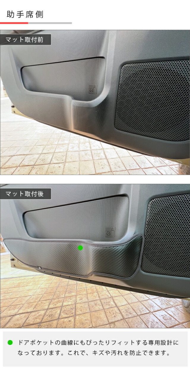 ダイハツタフトガードマットキックガードドアトリム用内装カスタ