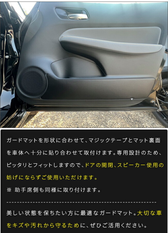 ホンダフィットガードマットキックガードフロントドアトリム用2枚