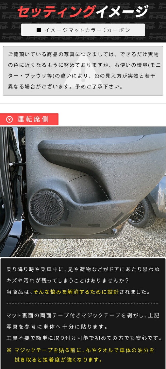 ホンダフィットガードマットキックガードリアドアトリム用2枚組G