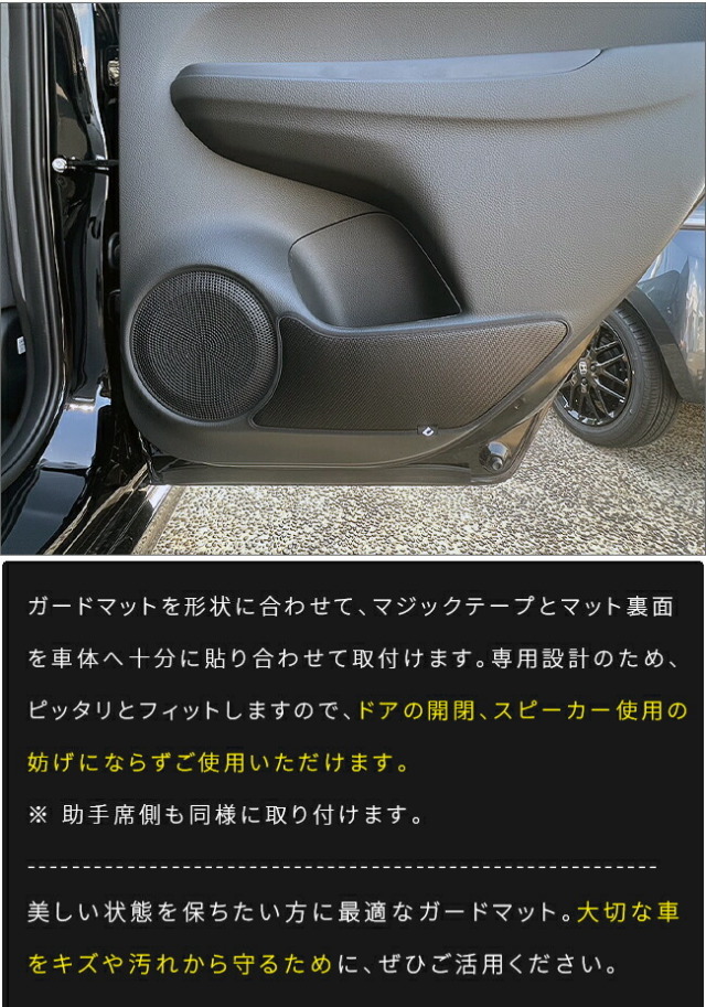 ホンダフィットガードマットキックガードリアドアトリム用2枚組G
