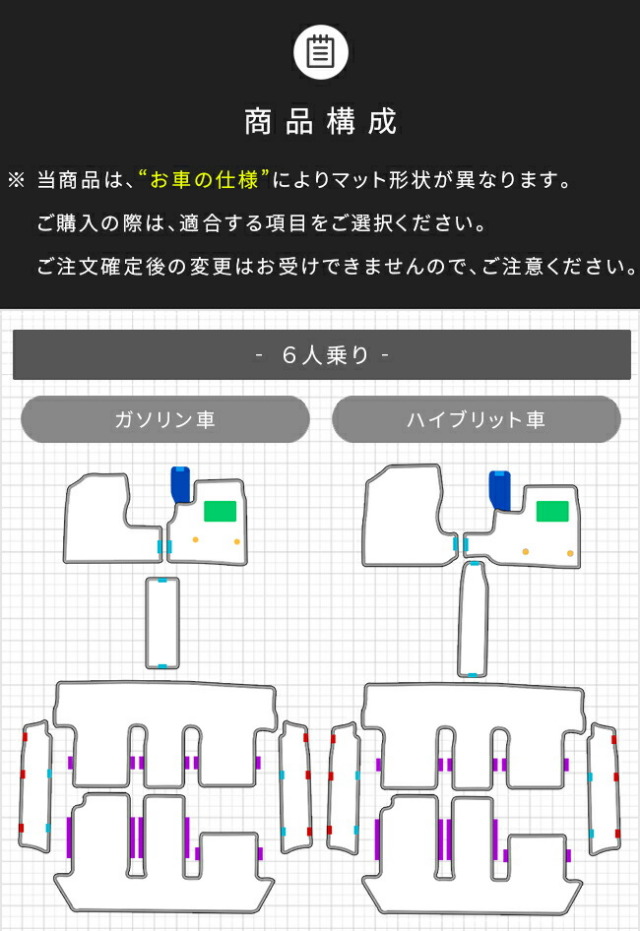 ホンダ新型フリードフロアマットDXシリーズGT系6人乗りHV車7人乗