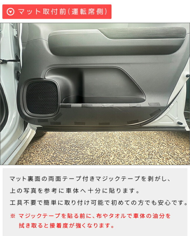 ホンダN-WGNガードマットキックガードフロントドアトリム用2枚組