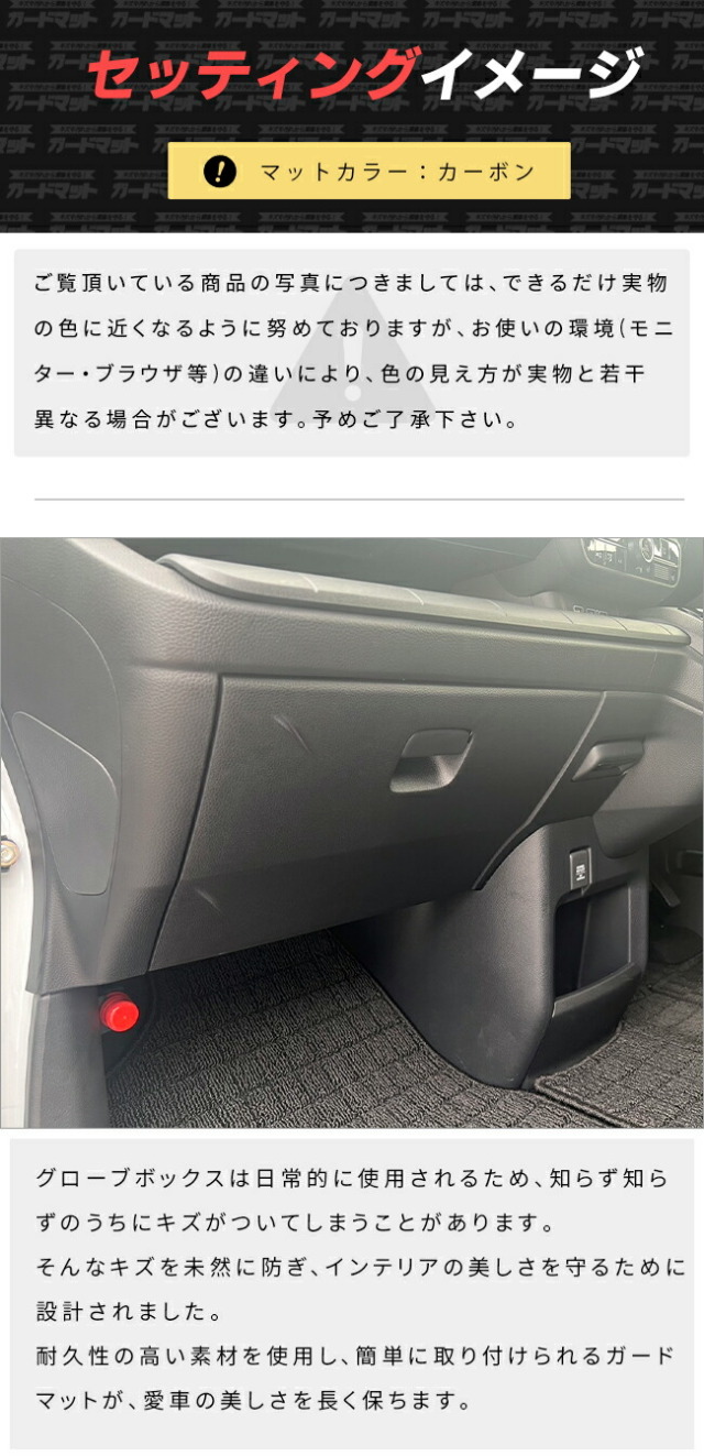 ホンダN-WGNjh3jh4ガードマットキックガードグローブボックス用1