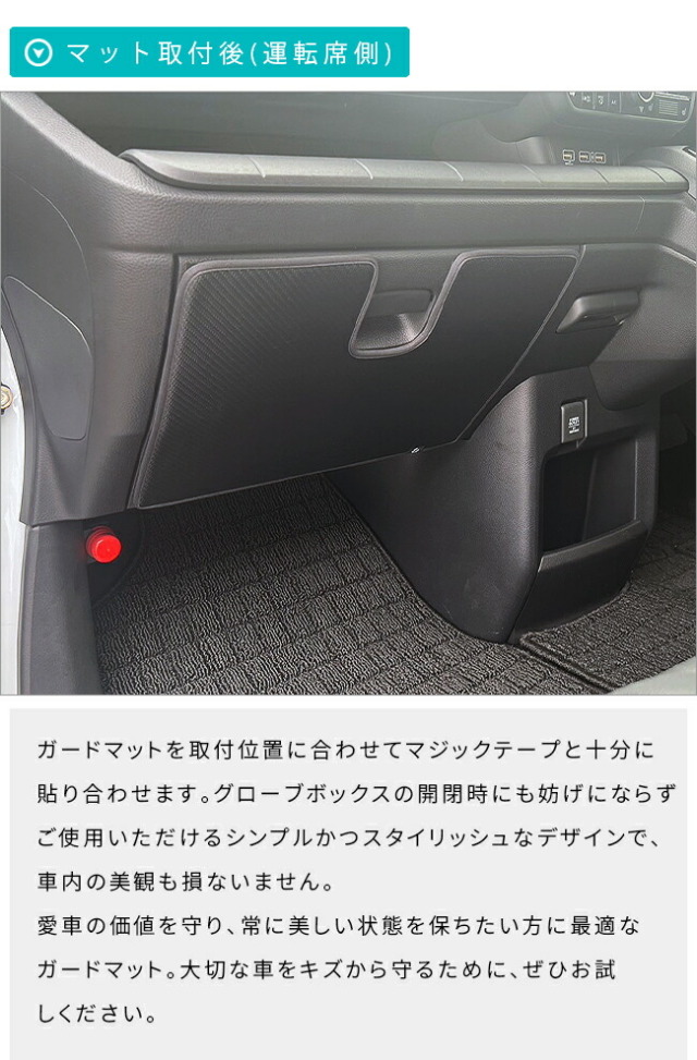 ホンダN-WGNjh3jh4ガードマットキックガードグローブボックス用1