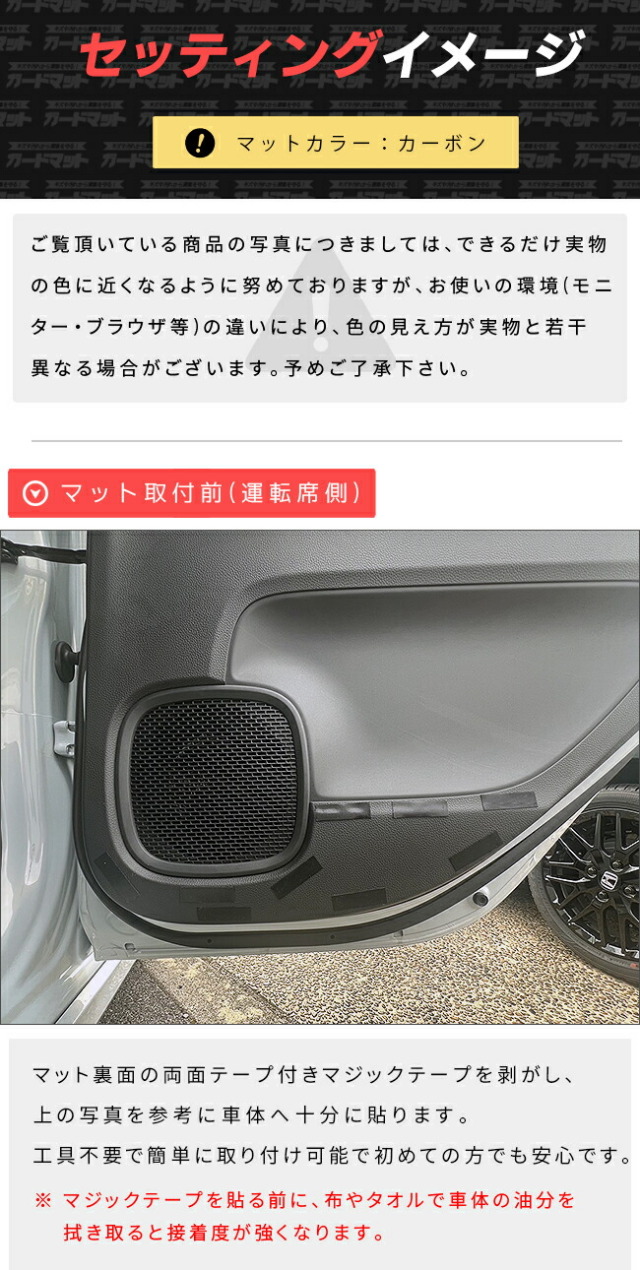 ホンダN-WGNガードマットキックガードリアドアトリム用2枚組JH3J