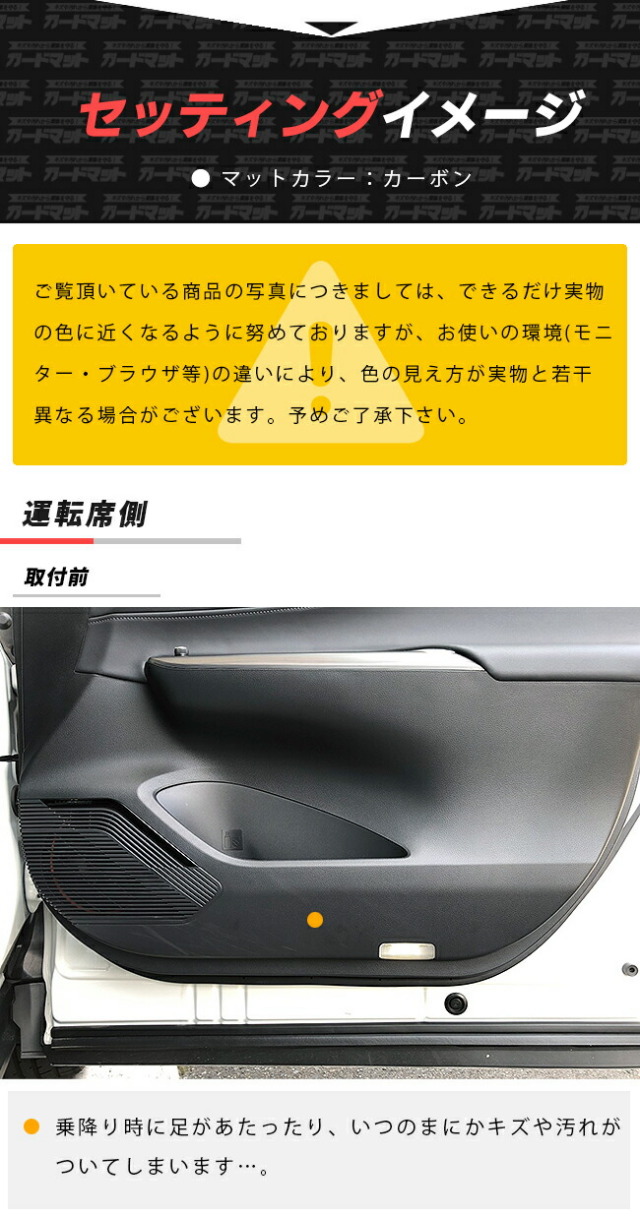 トヨタハリアー80系ガードマットキックガードドアトリム用TOYOTA