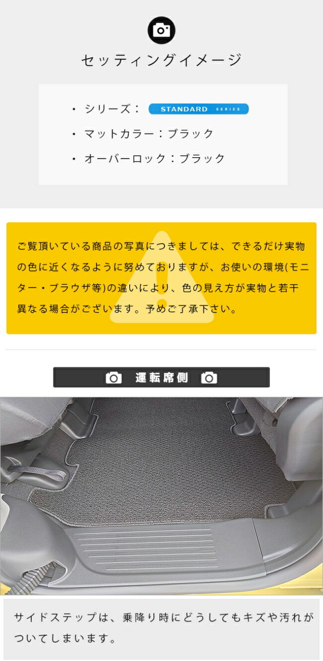n-boxサイドステップマットDXシリーズjf5jf6ホンダnbox専用車用ア