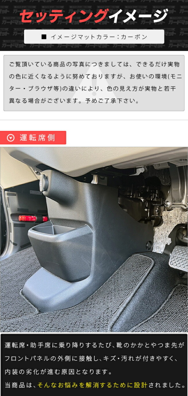】ホンダN-BOXガードマットキックガードフロントパネル内側用2枚