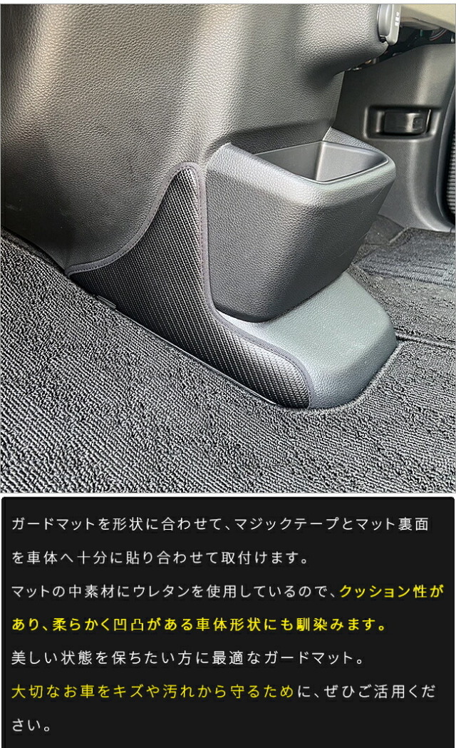 】ホンダN-BOXガードマットキックガードフロントパネル内側用2枚
