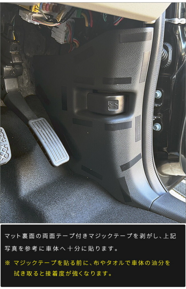 ホンダN-BOXガードマットキックガードフロントパネル外側用2枚組