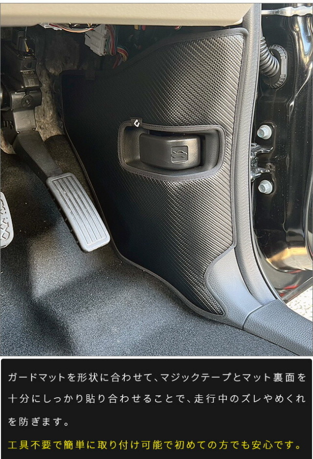 ホンダN-BOXガードマットキックガードフロントパネル外側用2枚組